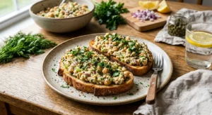15 minute chickpea tuna salad1