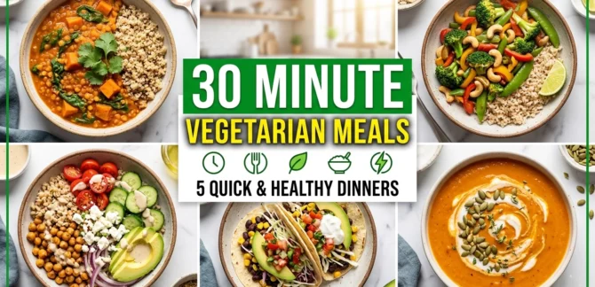 30 minute vegetarian meals quick healthy dinner recipes