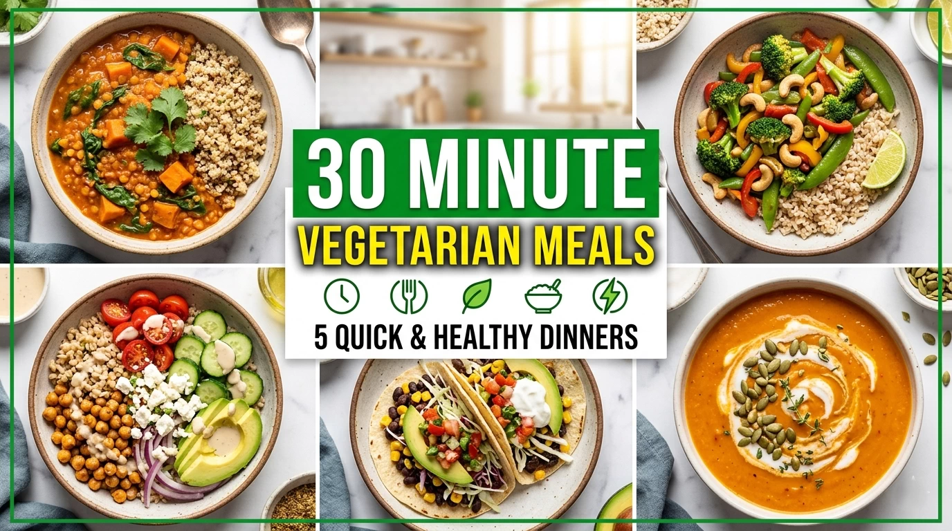 30 Minute Vegetarian Meals – 5 Quick & Healthy Dinner Recipes