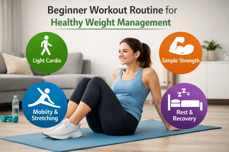 🧘 Beginner Workout Routine for Healthy Weight Management
