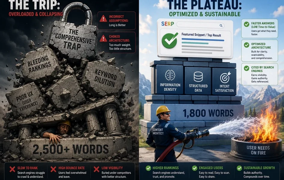 The Word Count Plateau: Why 1,800 Words is the New SEO Sweet Spot
