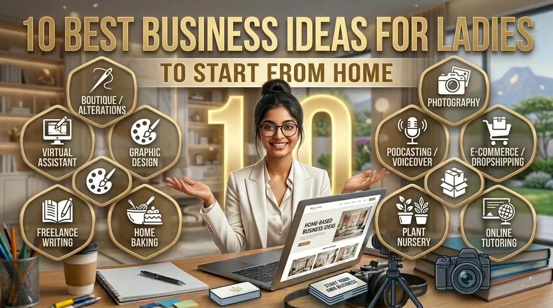 10 Best Business Ideas for Ladies to Start from Home