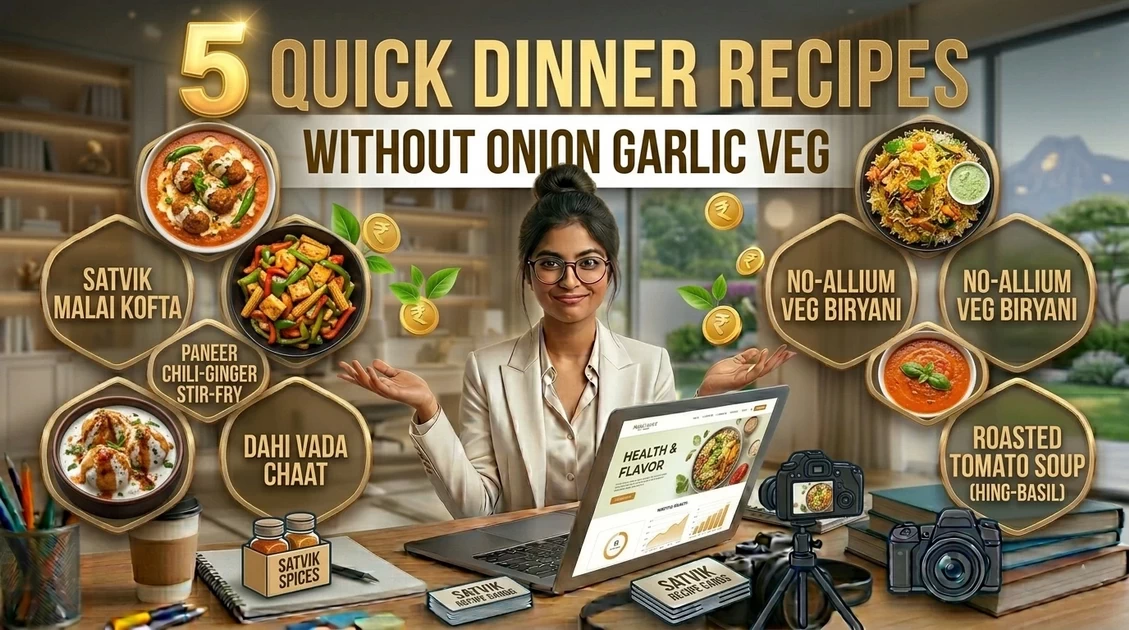 5 Quick Dinner Recipes Without Onion Garlic Veg