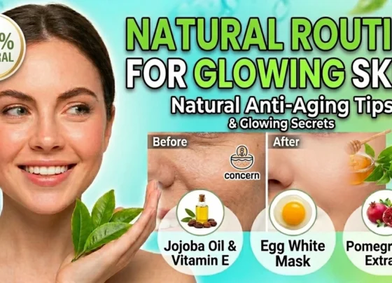 at home skincare routine for glowing skin using natural ingredients for healthy radiant complexion