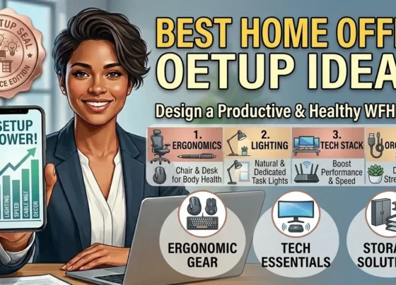 best home office setup ideas with ergonomic desk comfortable chair and organized workspace for productivity