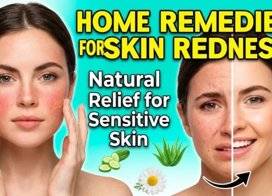 natural home remedies for skin redness and sensitive skin relief with aloe vera and cucumber