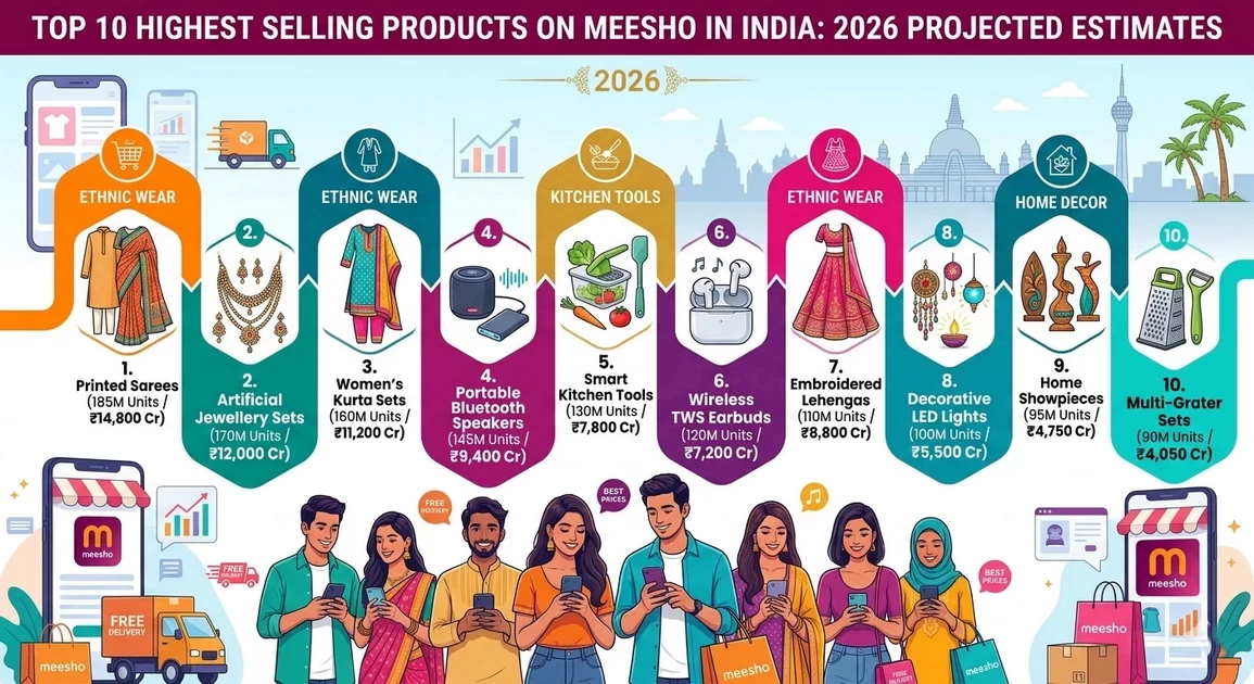 Top 10 Highest Selling Products on Meesho in India 